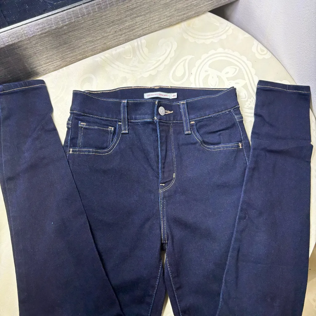 Levi's Women's Dark Blue 720 High Rise Super Skinny - Image 13