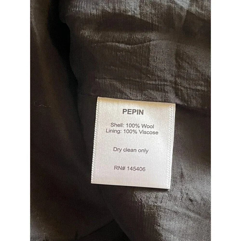 Pepin Grace Black Shift Dress Women’s Fringed Wool Lined Minimalist LBD Grunge 4 - Image 7