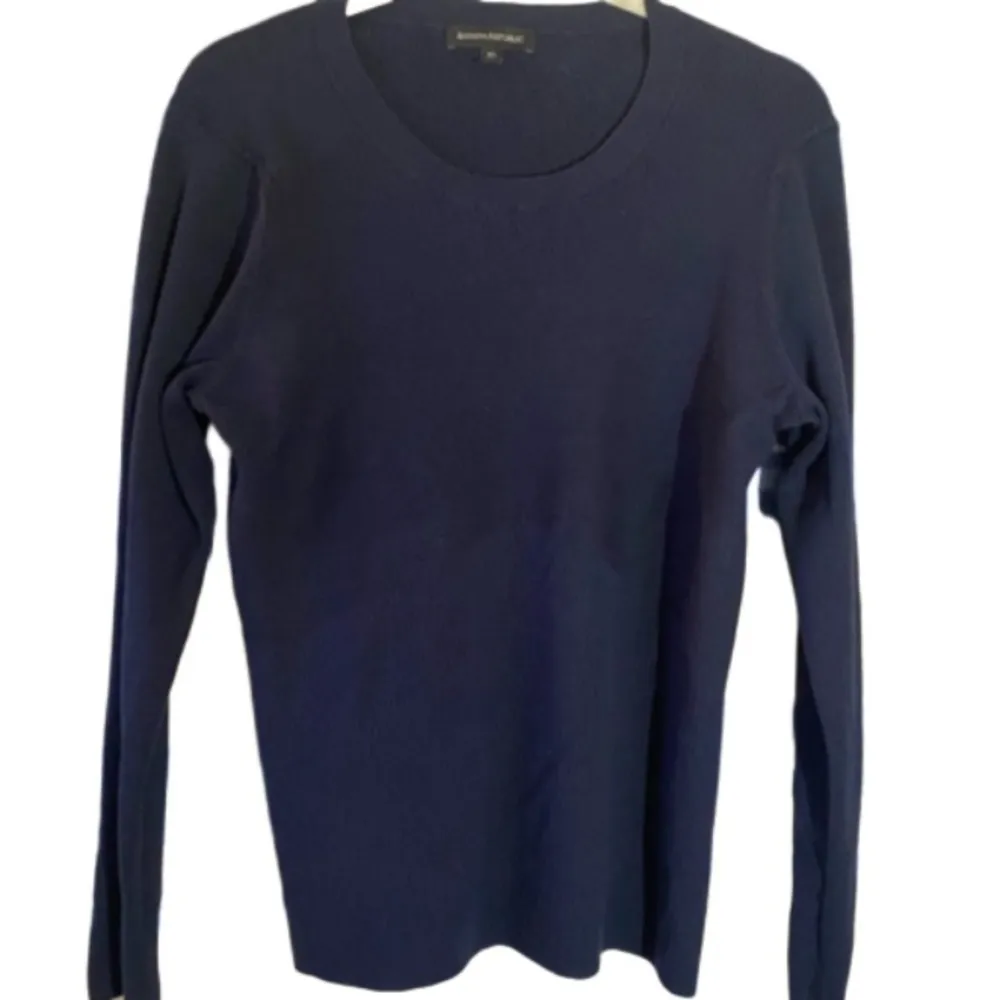 Banana Republic Navy Blue Crewneck Knit Sweater XL - Image 3