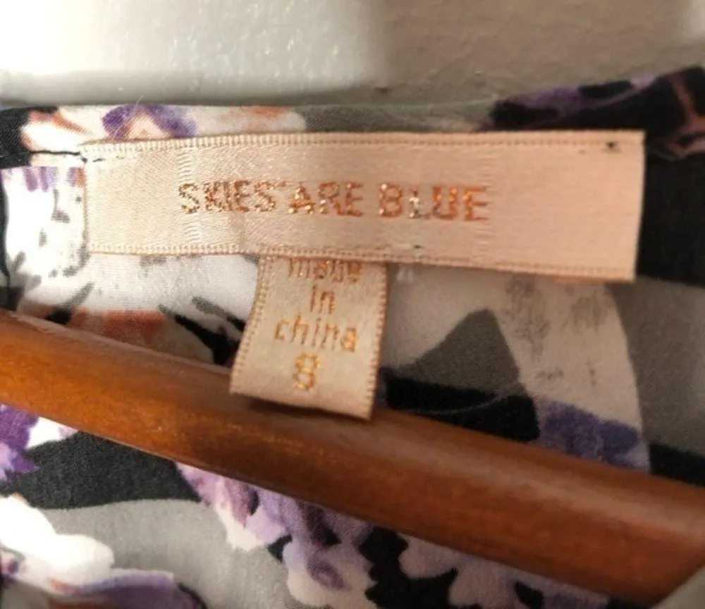 Skies are blue stripes floral short sleeve top - Image 3