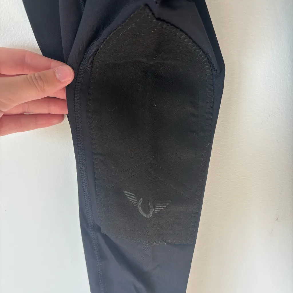 Tuff Rider Black Equestrian Riding Pant Ultrafit Tights Athletic Western Horse Size L - Image 4