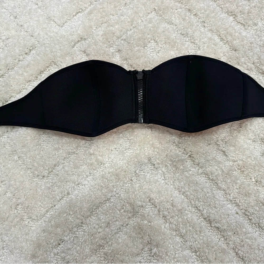 Triangl Orange Neoprene Front Zip Strapless Bikini Top S? - Image 4