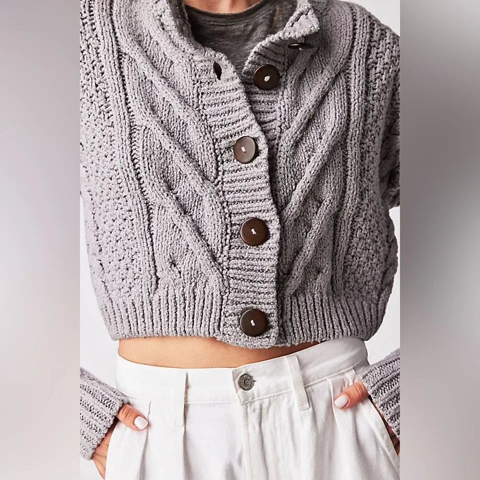 Free people Bonfire Cable Knit Cardi - Image 4