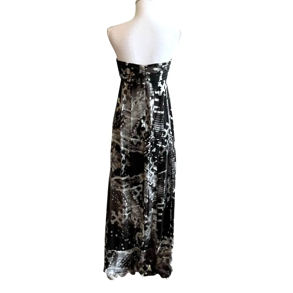 Vintage Nicole Miller Fairy Y2K Silk Maxi Dress Sz 8 Whimsigoth Ethereal Formal - Image 3