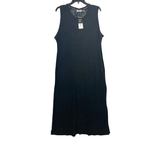 Calvin Klein‎ NWT $62 Burnout Maxi Dress Swim Cover-Up black L XL - Image 3