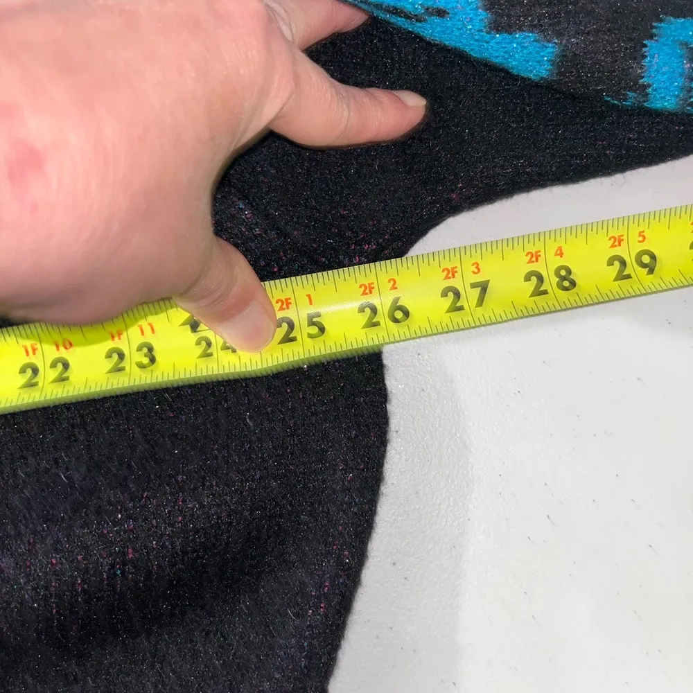 Vintage Expressly for Joyce Metallic Shimmery Floral Acrylic Sweater Multiple Size XL - Image 7