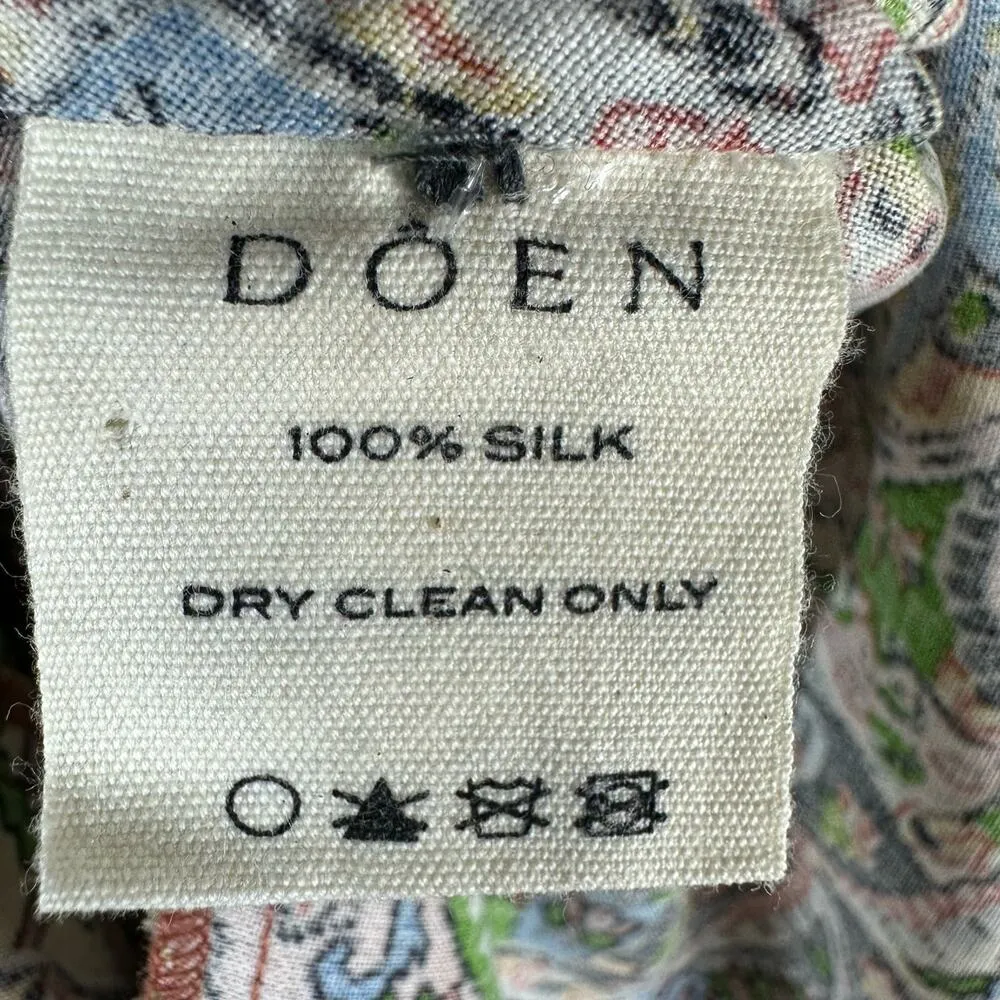 DOEN Annabella Top in Museo Paisley Print Silk Blouse Neck Tie - Image 8