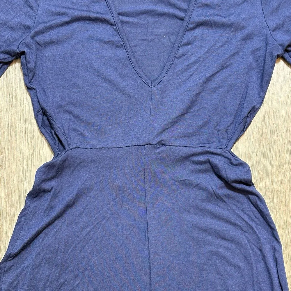 NWOT Rachel Pally Womens Large Blue Modal‎ Caftan 3/4 Sleeve Maxi Long Dress - Image 8