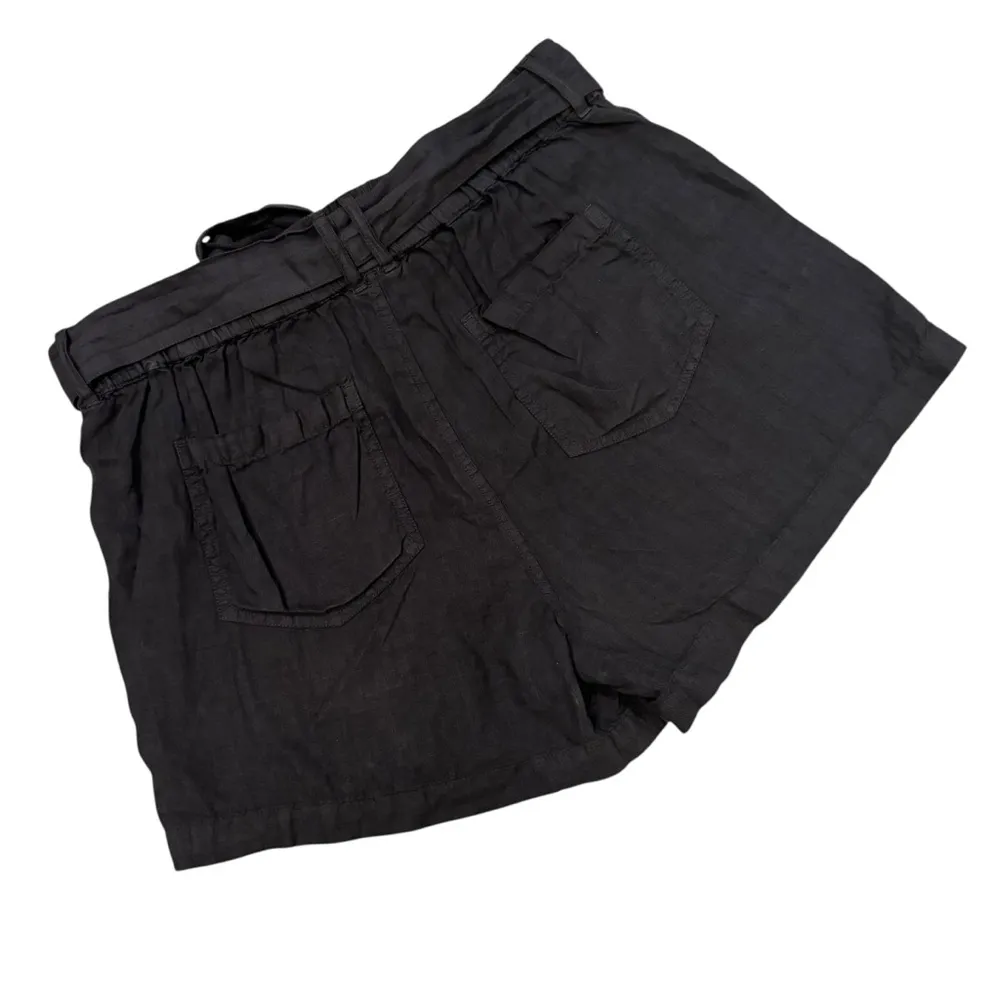 NWT, LOFT Lou & Grey Tie Waist Linen Shorts in Dark Gray, Sz M - Image 5