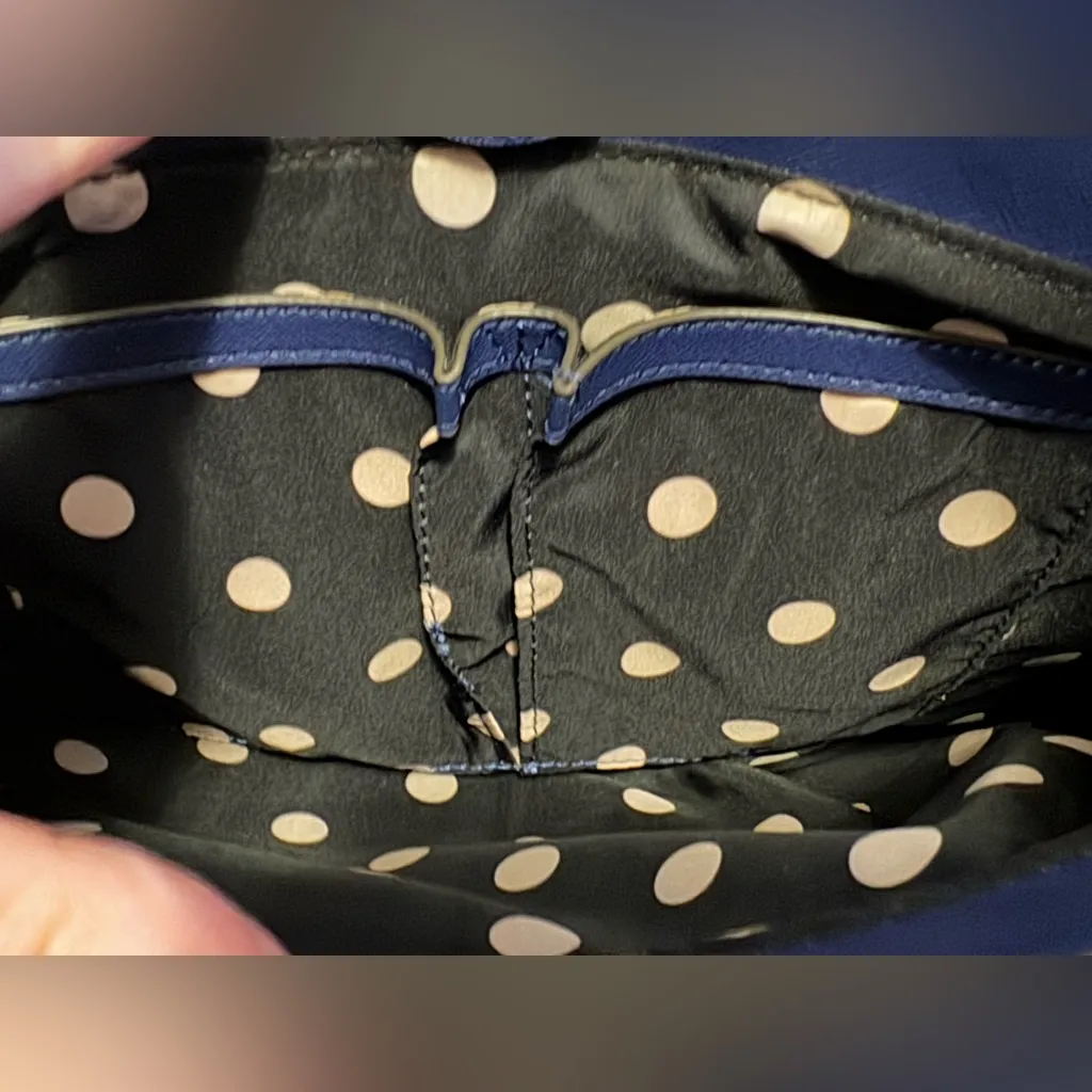 Anne Klein “Black New Recruits” blue  Large Structured Satchel Women Handbag - Image 7