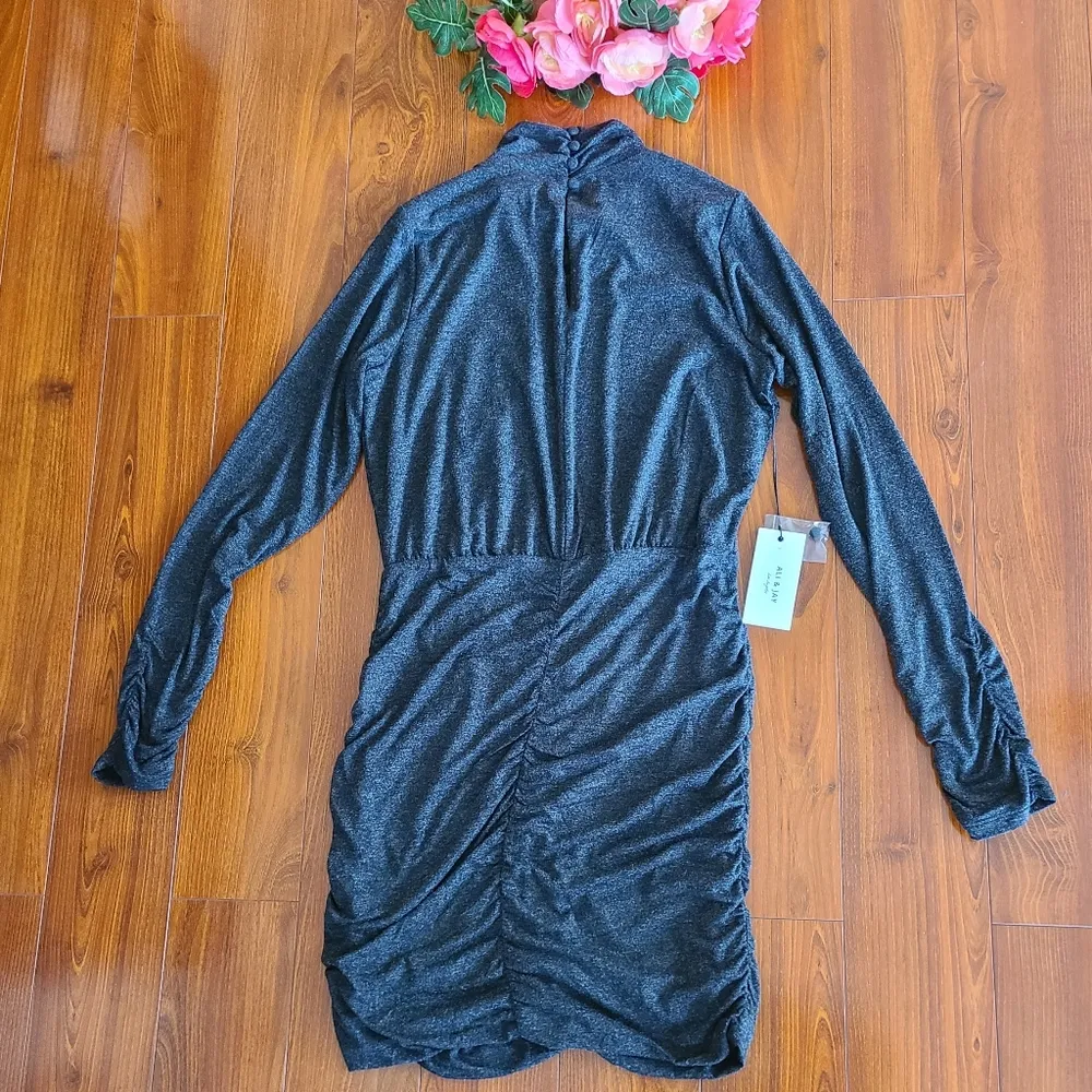 Ally & Jay Fitted Midi Dress Size Large - Image 3