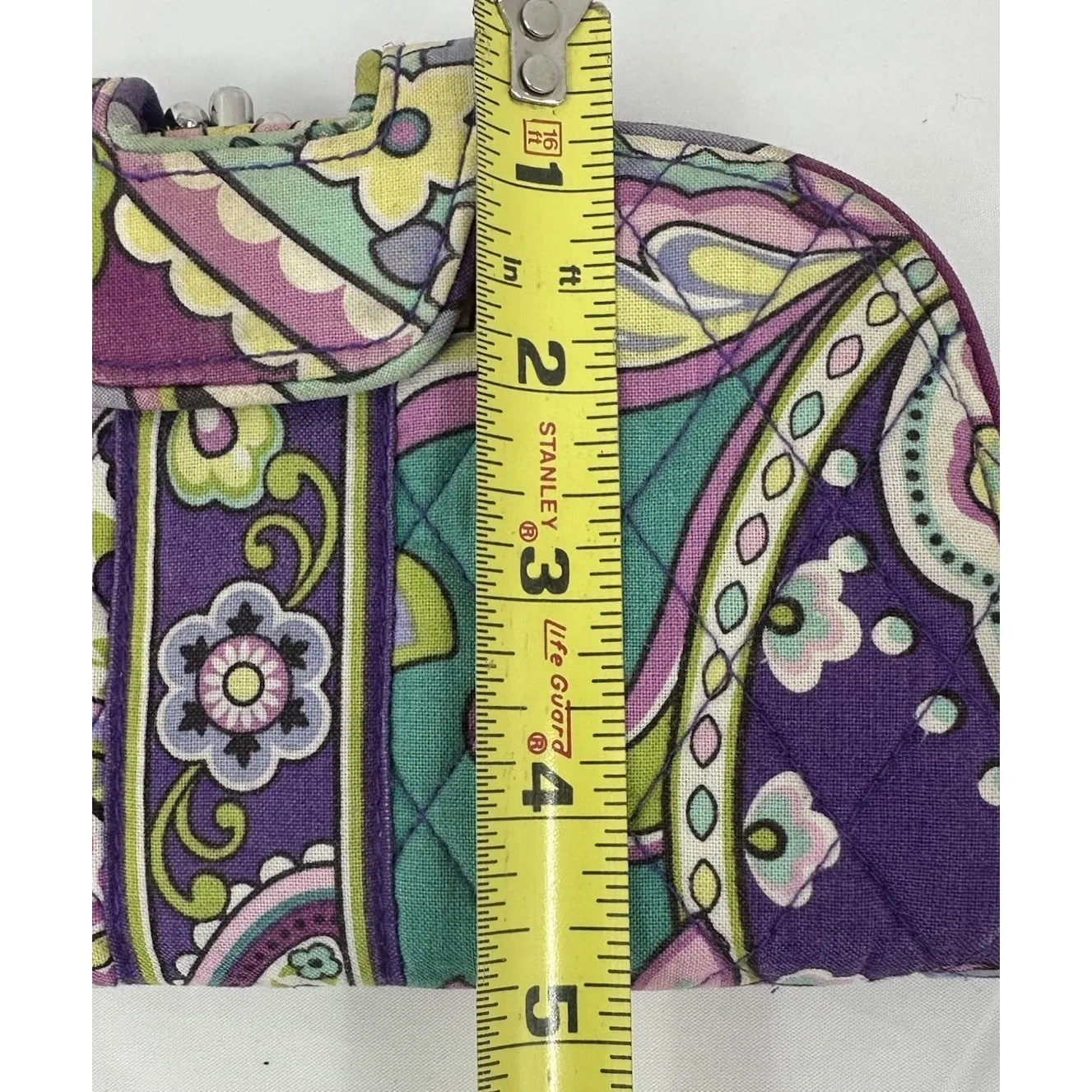 Vera Bradley Purple Paisley Heather Kiss‎ n Snap Wallet Retired - Image 7