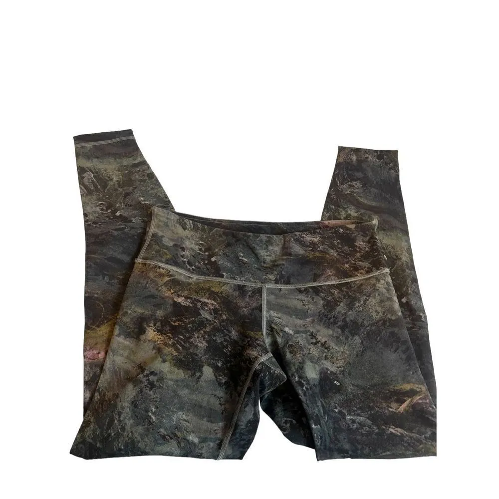 Lululemon Wunder Under Radiant Multi Marble Size  8 (note flaw) 27” inseam - Image 8