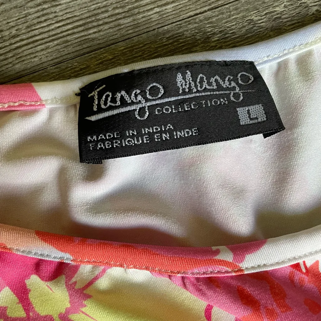 Tango Mango Colorful Floral Women's Dress Pink Size L - Image 7