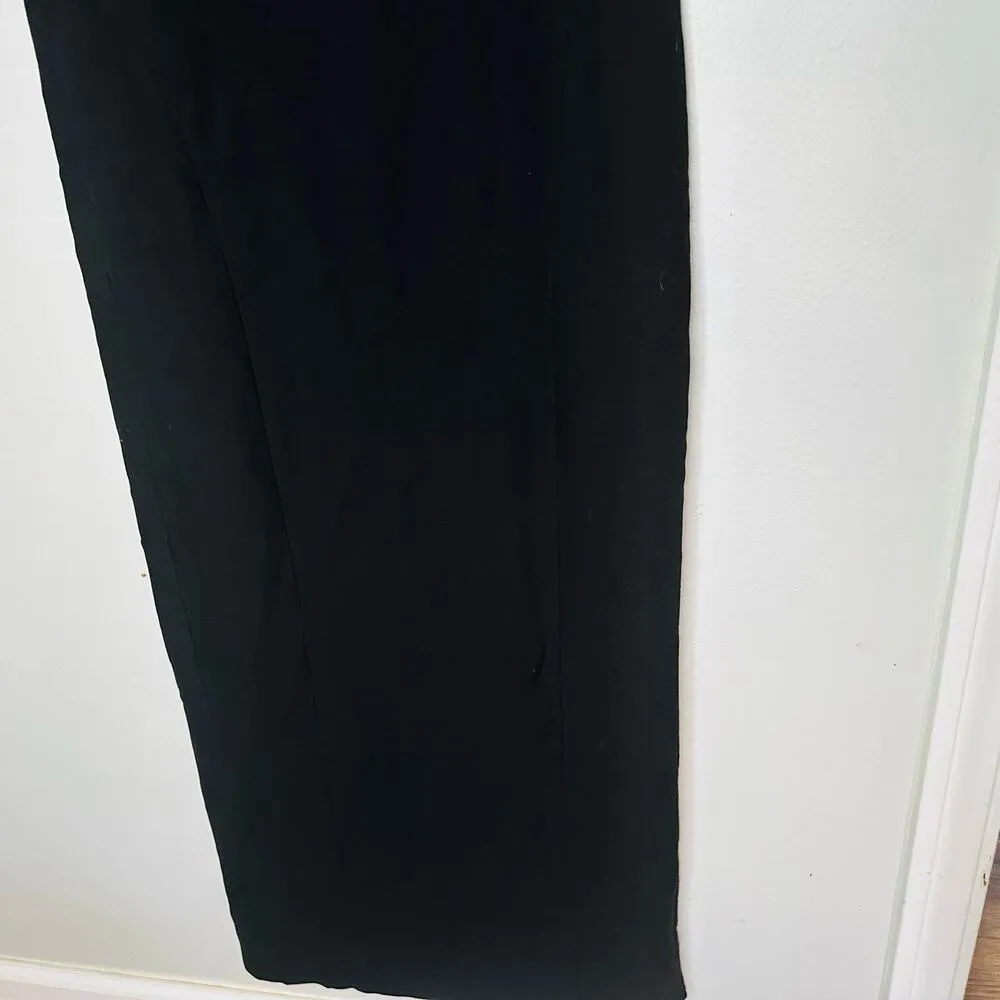 Elizabeth and James Women's Black Elana Square Neckline Zip Up Gown Size 2 - Image 11