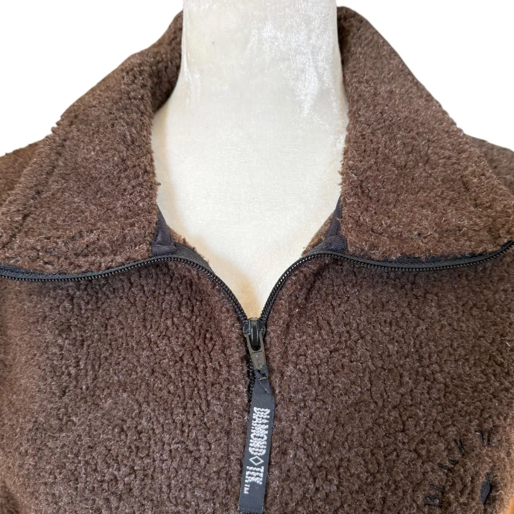 Black Diamond brown sleeveless soft zip up collared vest women's size XS - Image 5