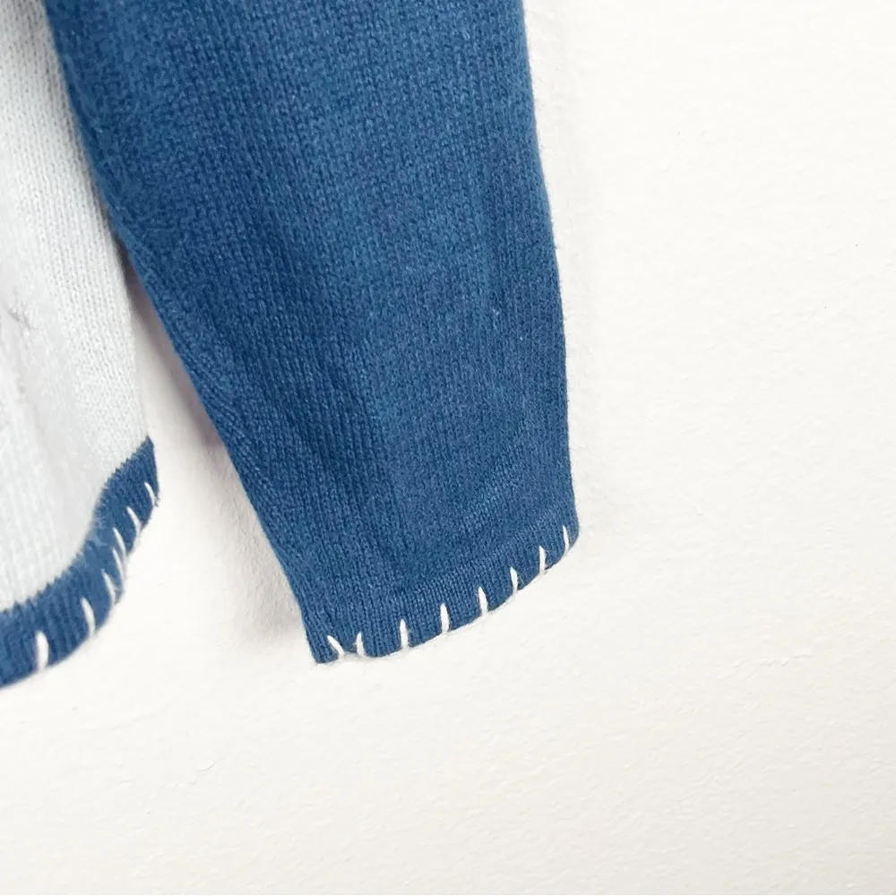 Jason Maxwell  Patchwork Long Sleeve Front Button Christmas Cardigan, Size Medium - Image 11