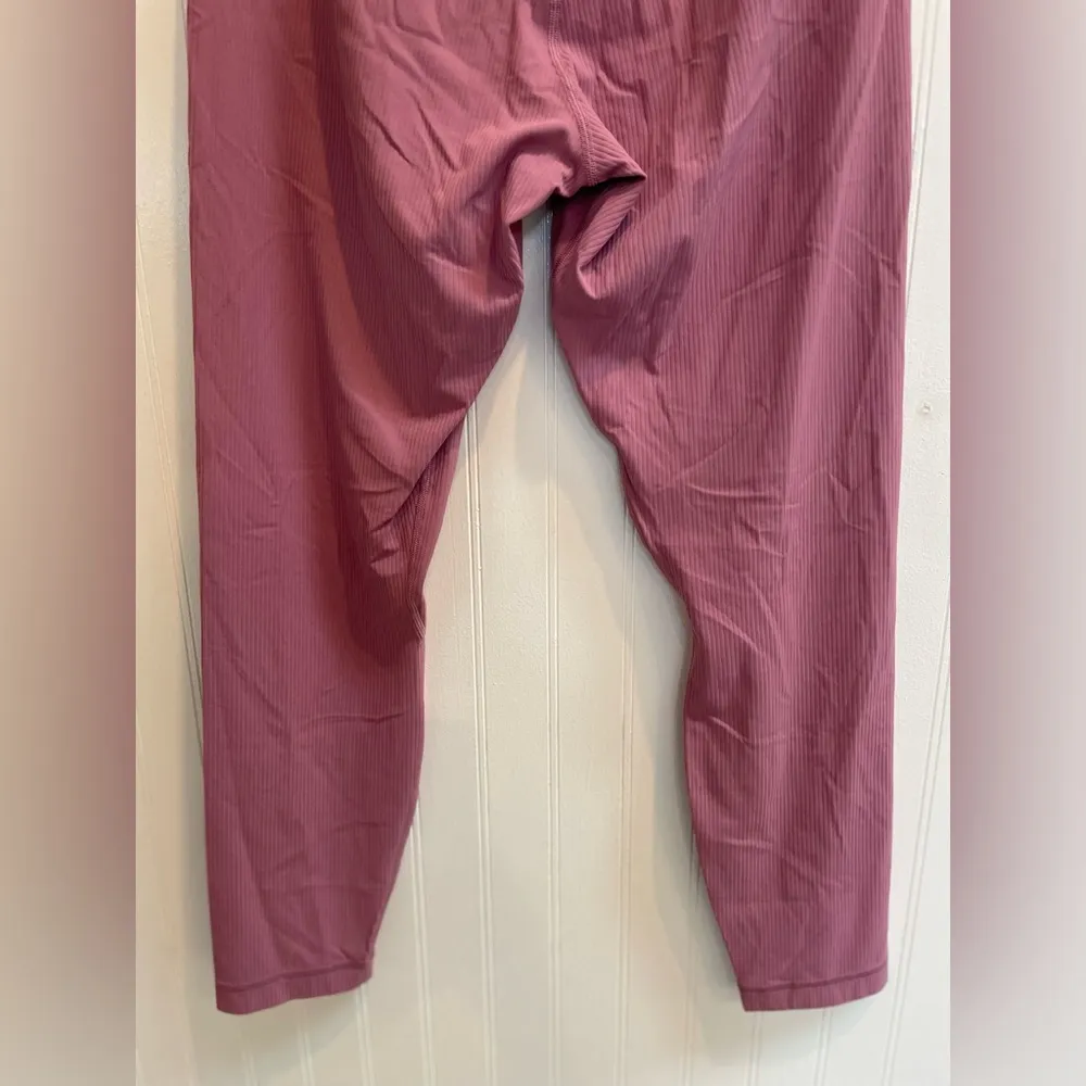 LULULEMON Align Ribbed High-Rise Pant Legging Tight 25" in Velvet Dust Size 10 - Image 12
