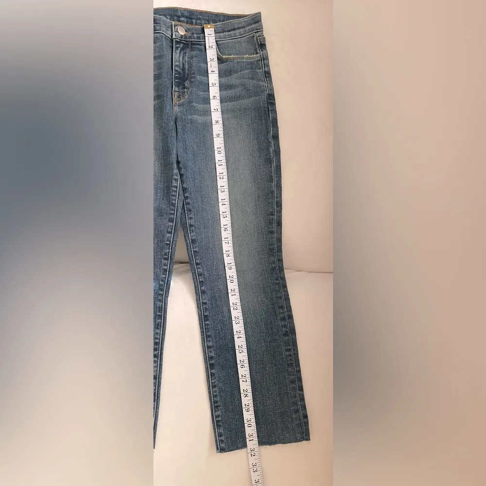 L’AGENCE Woman Blue Jeans No Size Tag Raw Hem Pre-Owned - Image 5