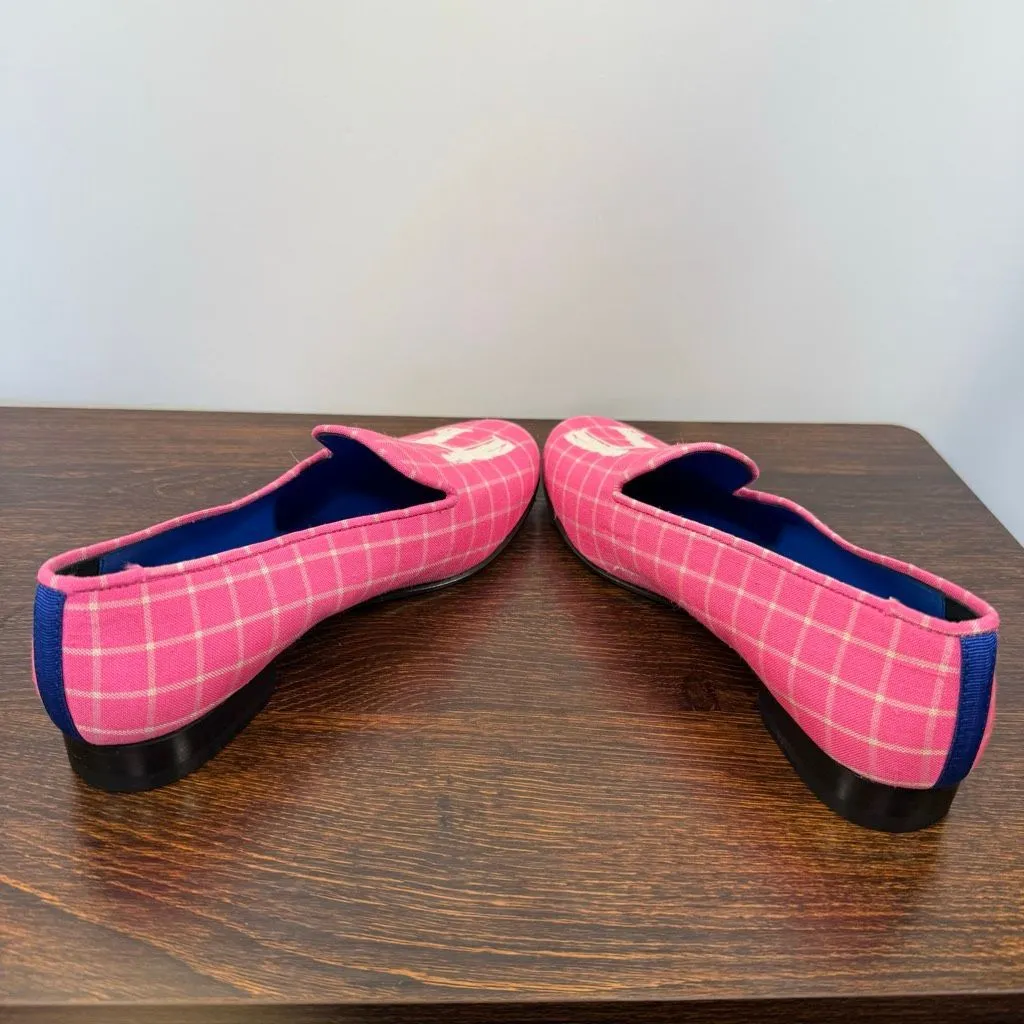 Hadleigh’s Women’s pink white plaid shoe size 37 - Image 7