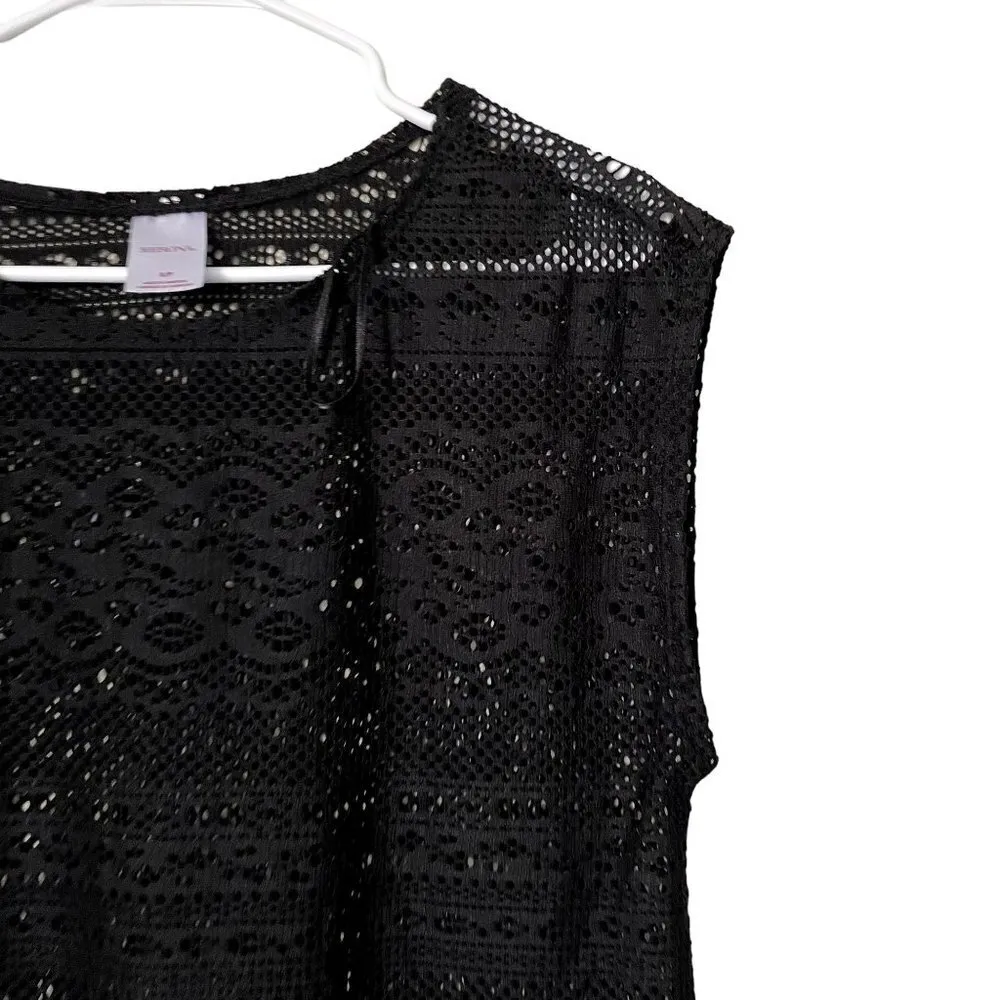 Merona cover up lace sheer style swimsuit sleeveless dress classic minimalistic - Image 2