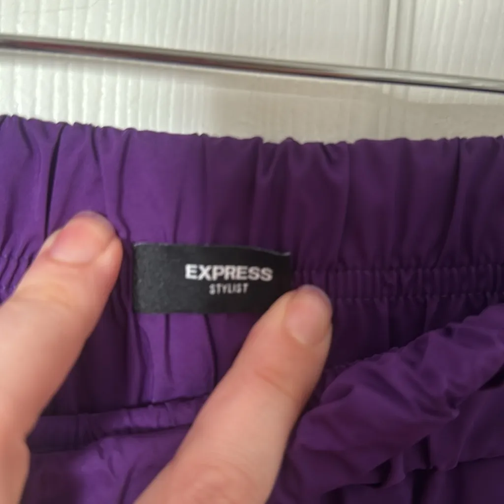 NWT EXPRESS Women's Deep Purple Shorts medium - Image 2