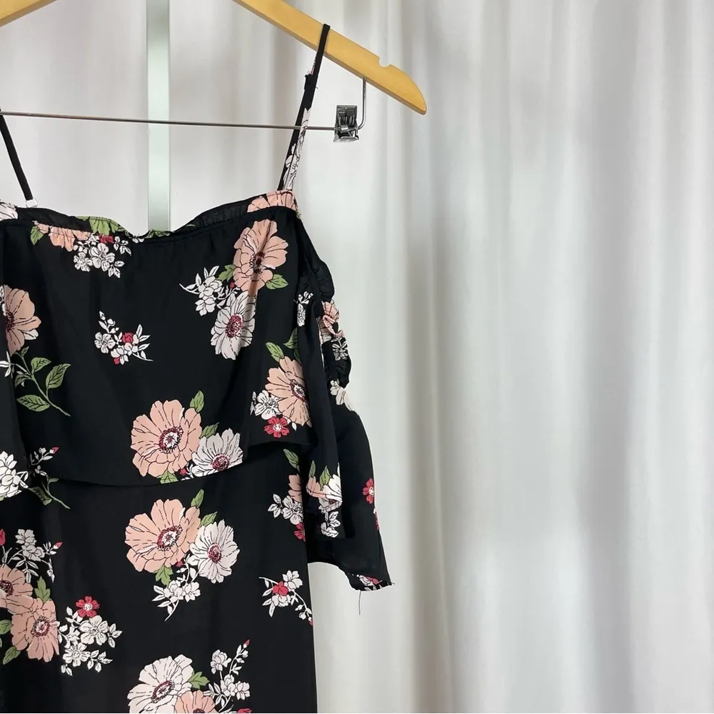 Forever 21 Small Cold Shoulder Off Shoulder Boho Floral Tunic Top Flowy Retro - Image 8