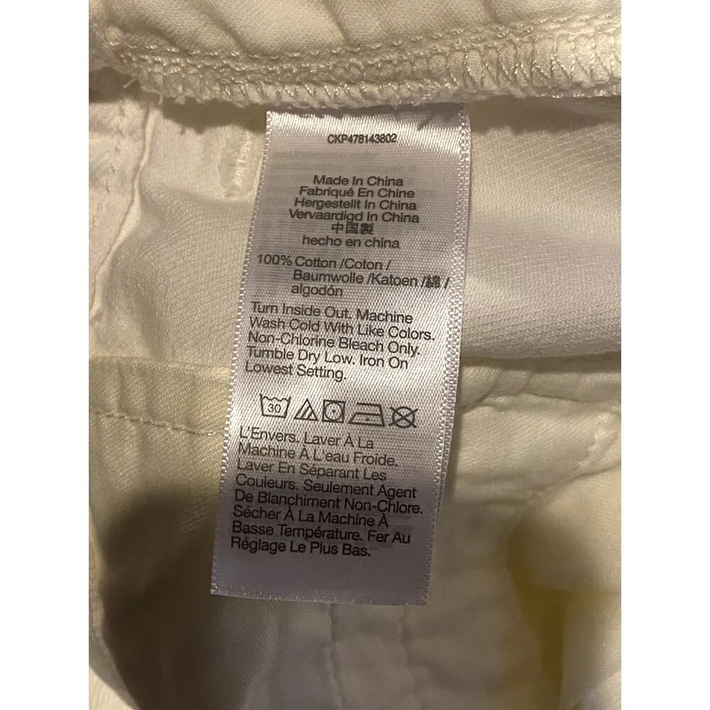 NWT Madewell High Rise Pleated Cotton Jean Shorts Slash Pockets 31 White #2874 - Image 8