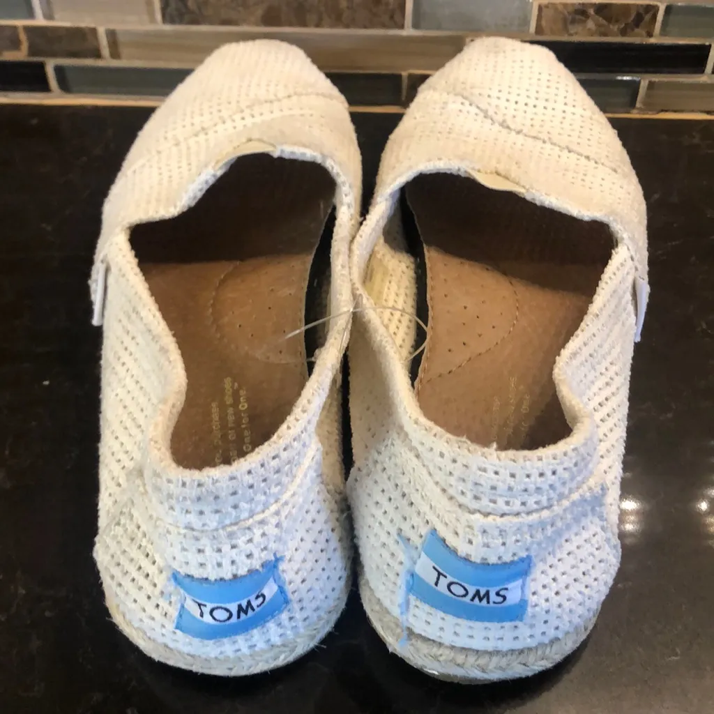 Toms ivory fabric flats‎ - Image 5