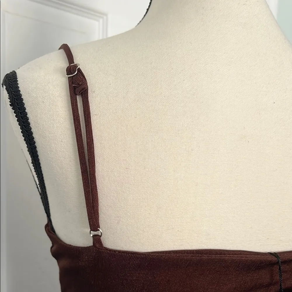 White Fox Boutique Brown Cut-Out Mini Dress - Image 5