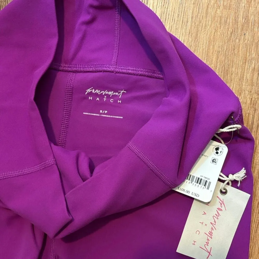 NWT Free People Movement x Hatch Never Better Maternity Leggings Purple Size S - Image 4
