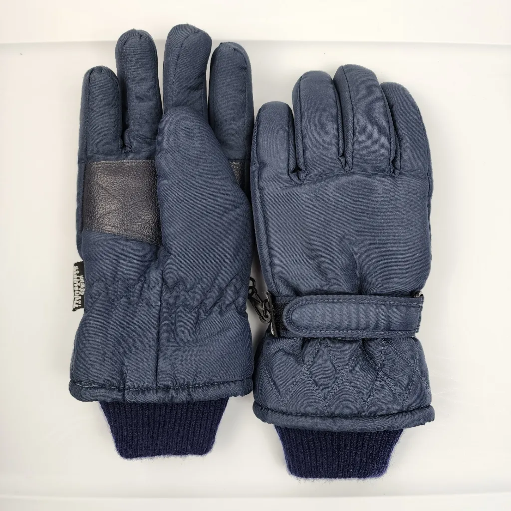 The Glove 3M Thinsulate Navy Winter Gloves Fleece Lined Adjustable Strap OS Blue - Image 6