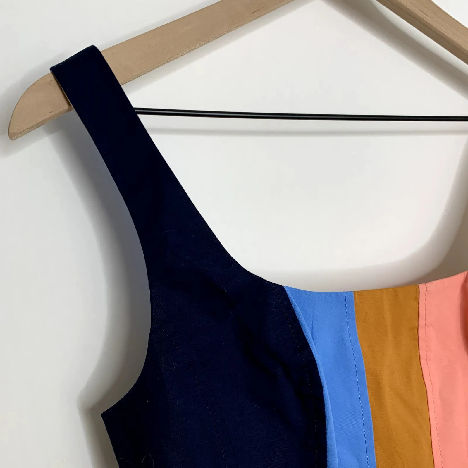 STAUD Wells cropped striped cotton-blend poplin top Women’s 00 - Image 6