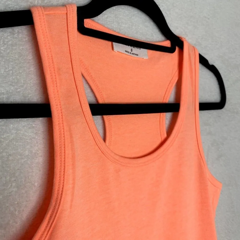 Zenana Premium Scoop Neck Racerback Tank Top Bodysuit Neon Orange Size Small - Image 2