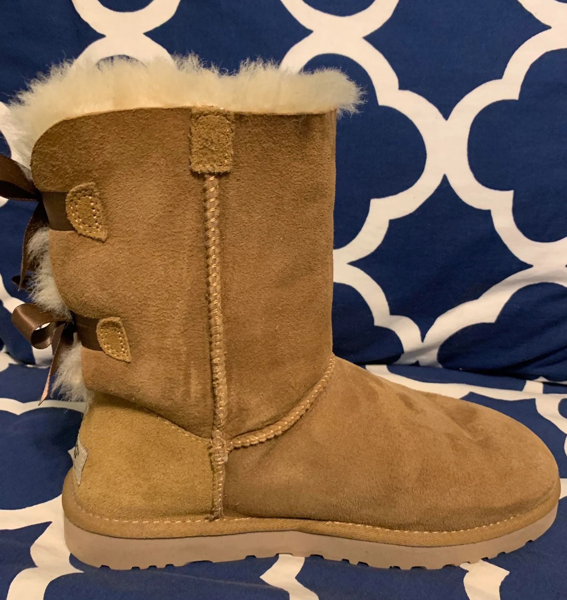 UGG Bailey Bow Chestnut Boots - Image 2