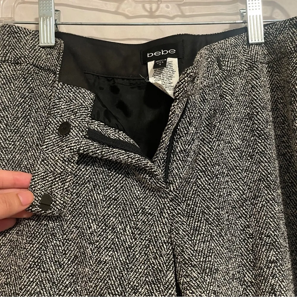 Bebe • Pants • Wool Blend • Black/White • Size 4 - Image 5
