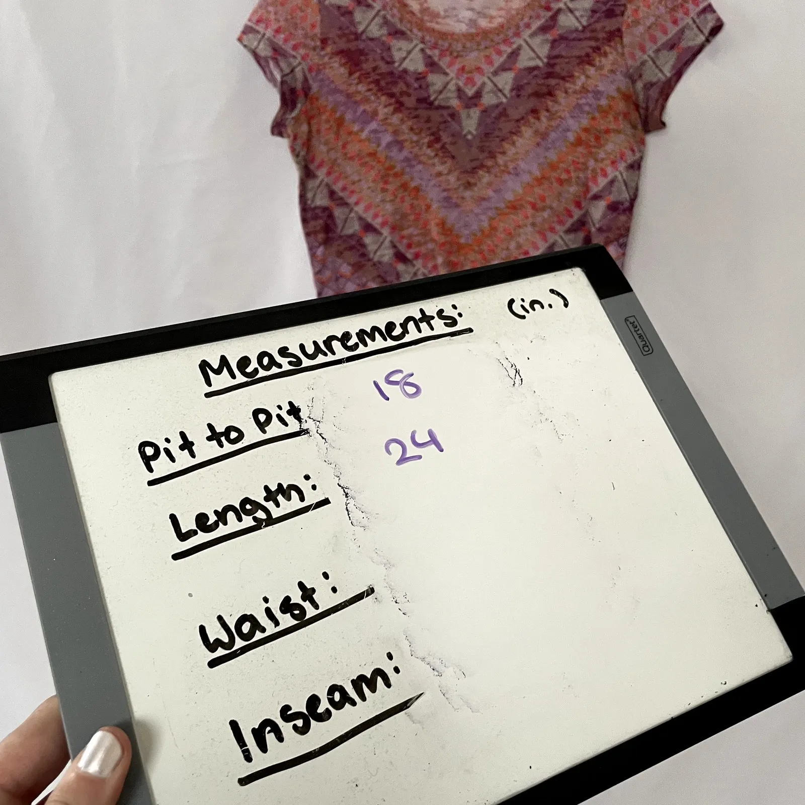 prAna 70s vintage pink orange chevron short sleeved top women's S summer style - Image 6