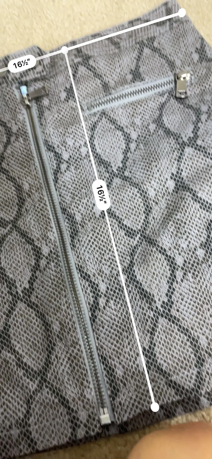 She + Sky Snake Print Mini Skirt  - Image 4