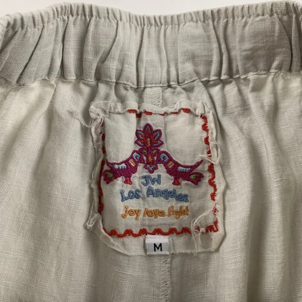 Johnny Was Flax Linen Pull On Jogger Pant M - Image 3