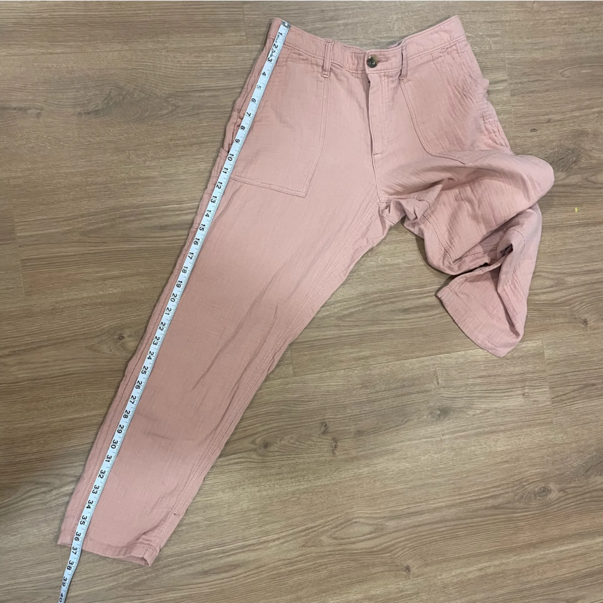 Old Navy  Womens Light Pink/peach Cargo Pants Cotton. Sz 10 - Image 9