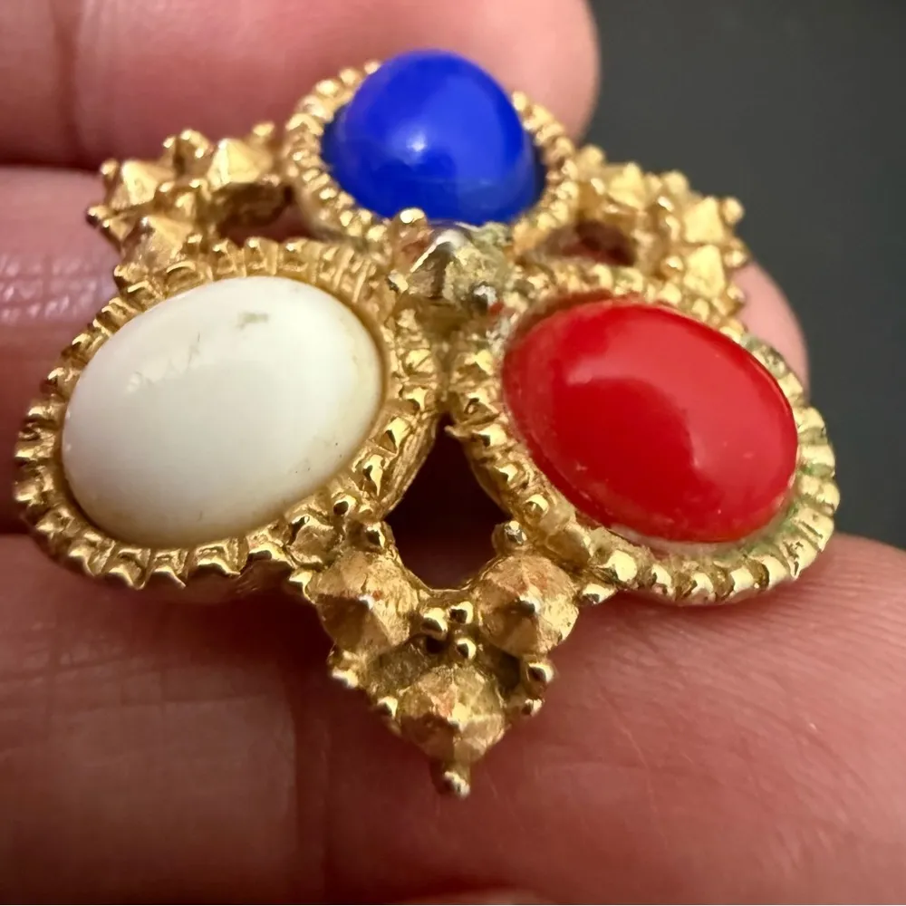 Vintage SARAH COVENTRY Americana Red White & Blue Gold - Image 12