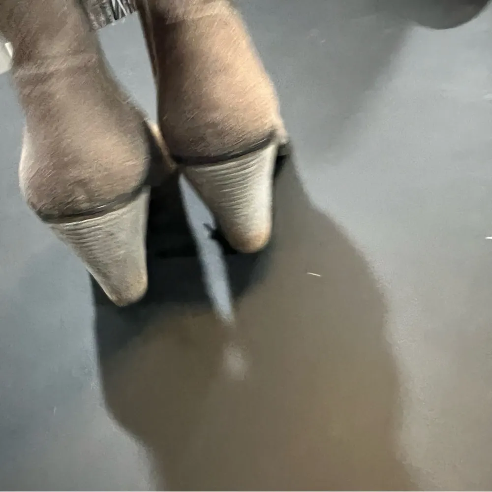 Jessica Simpson western brown maxi booties split suede cowhide leather - Image 4