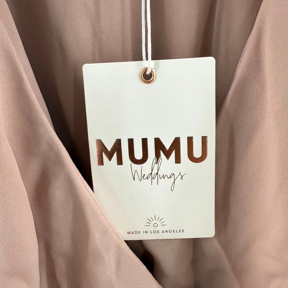 SHOW ME YOUR MUMU Jess Dress Size Small NWT Ruffle Bridesmaid Midi Dusty Blush - Image 5