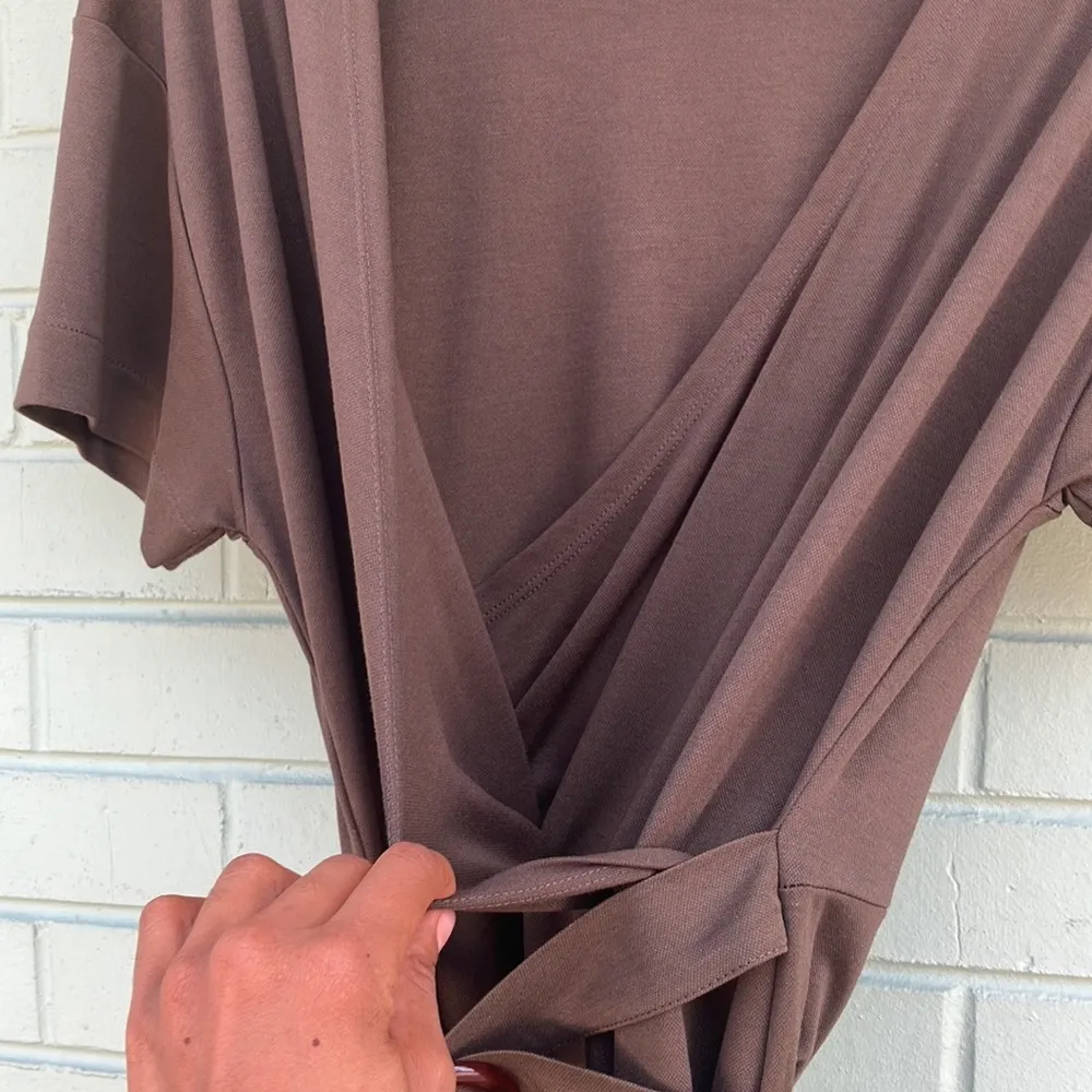 Zara army green wrap capris style jumpsuit woman’s size small - Image 5