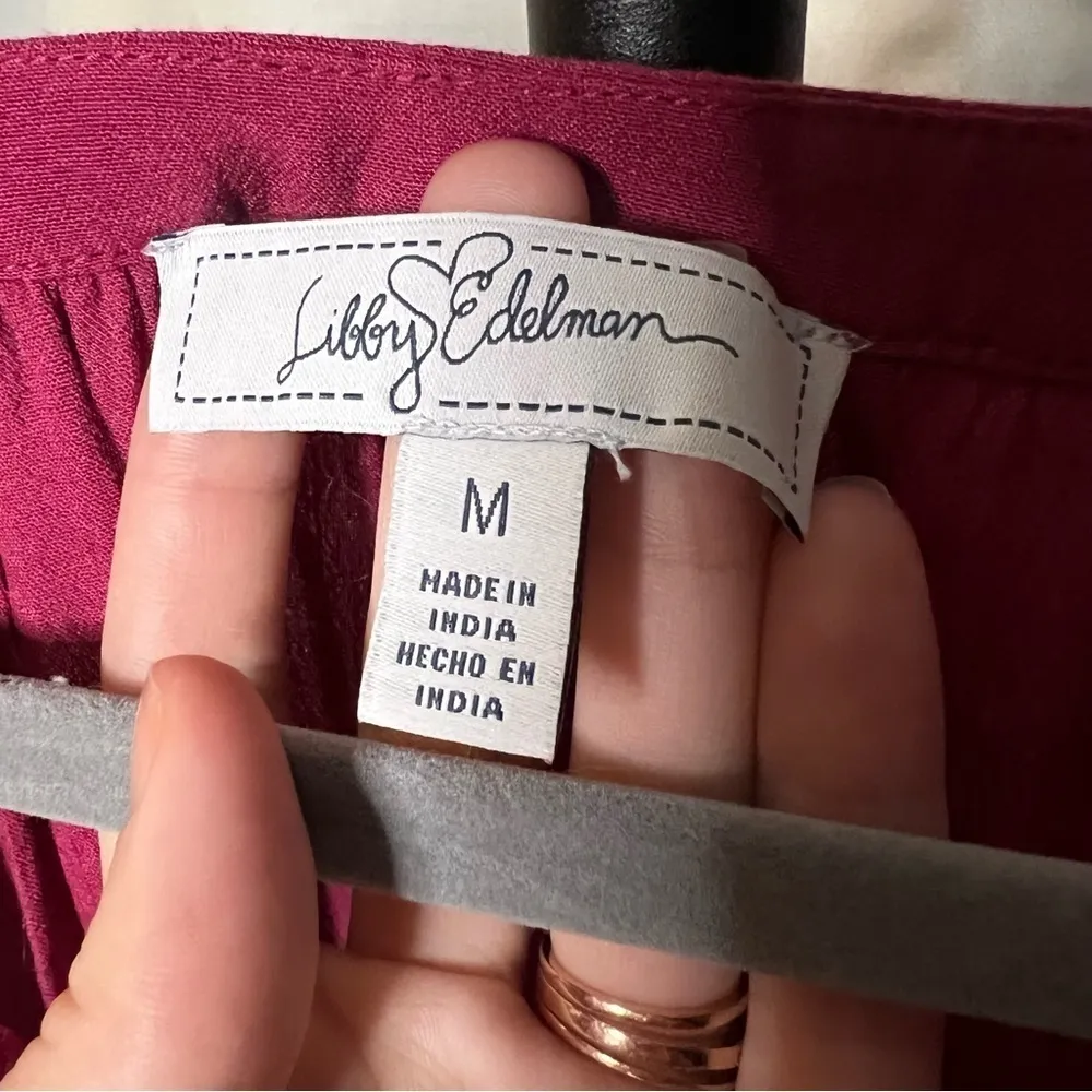 Libby Edelman Magenta Blouse - Image 3