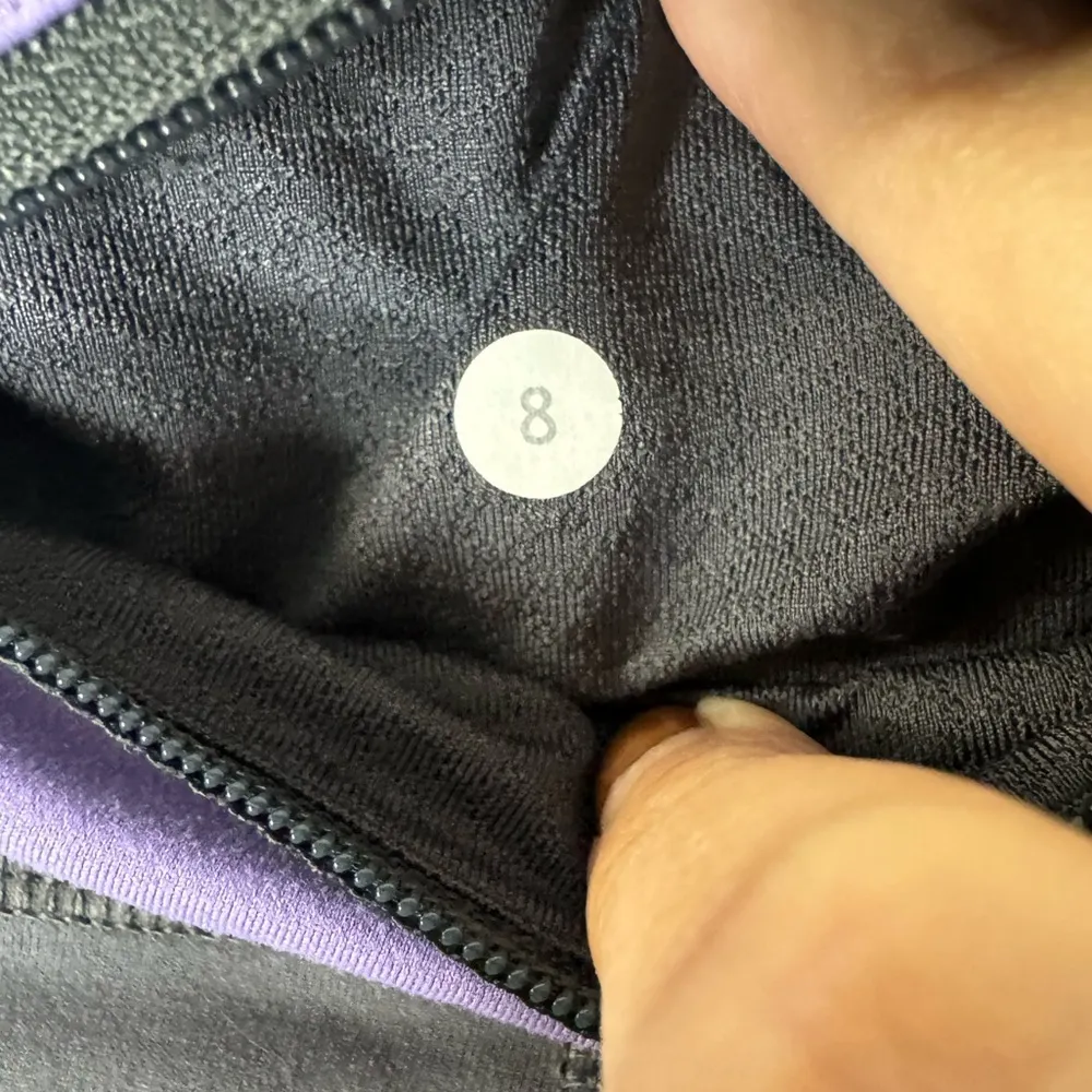 Lululemon Run Inspire Crop II in Persian Purple and Heathered Dark Black - Image 12