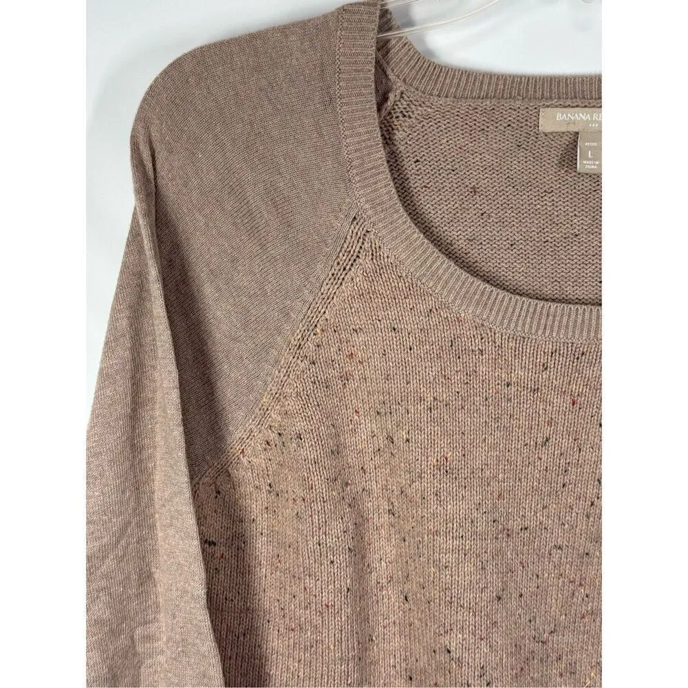B4 - Banana Republic Two Tone Marled Lightweight Sweater  size petite large - Image 6