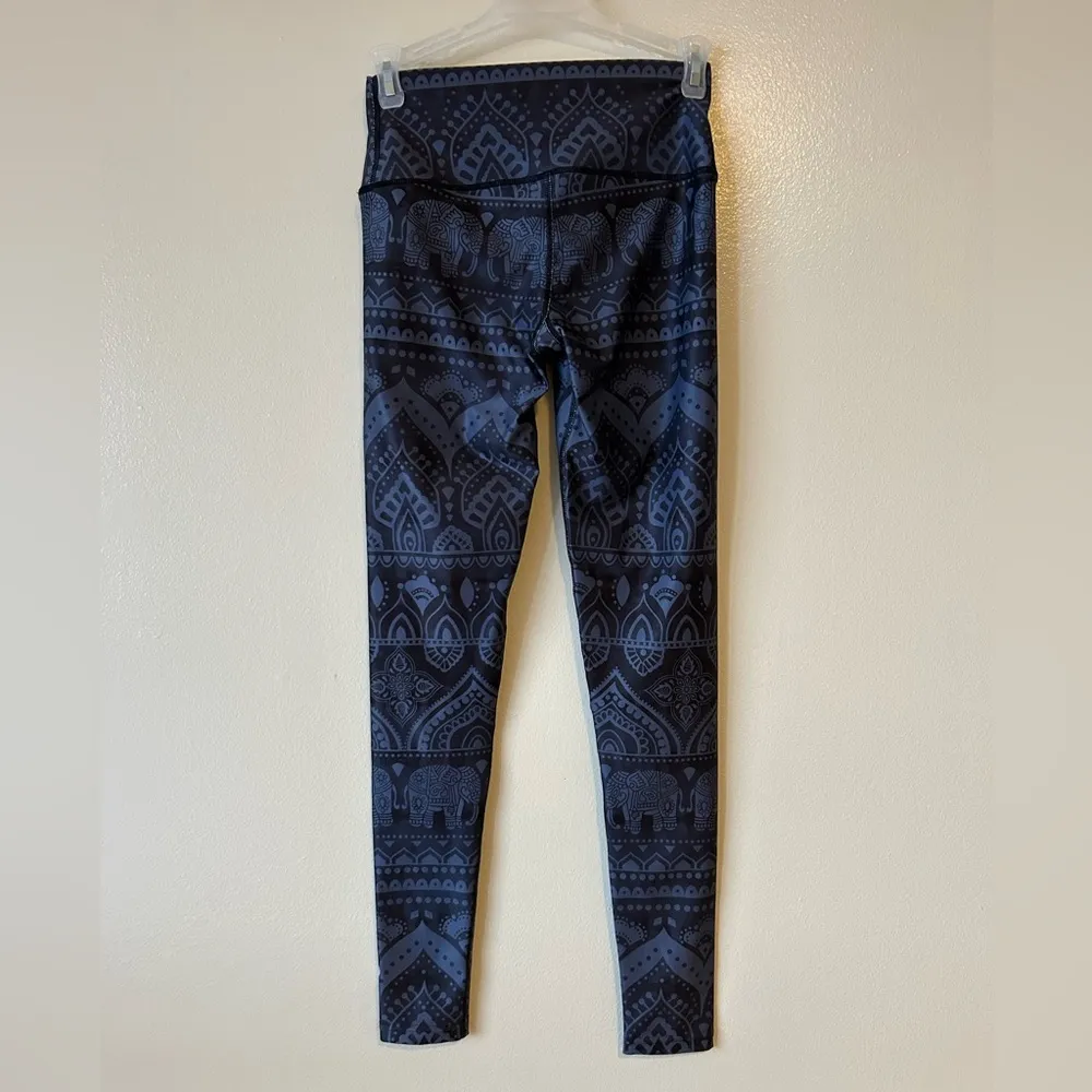 NWOT Inner Fire Size 4 Small Sacred Elephant Blue Gray Leggings Yoga Gym Workout - Image 11