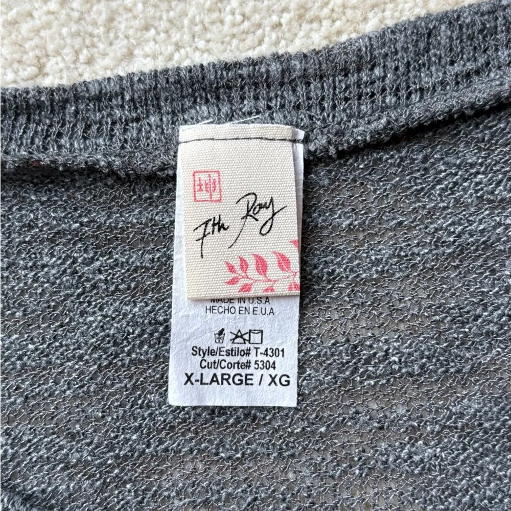 7th Ray Gray Long Sleeve Tee Casual Comfort - Image 3