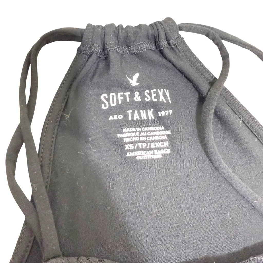 American Eagle Black Lace Soft & Sexy Tank Size S - Image 3